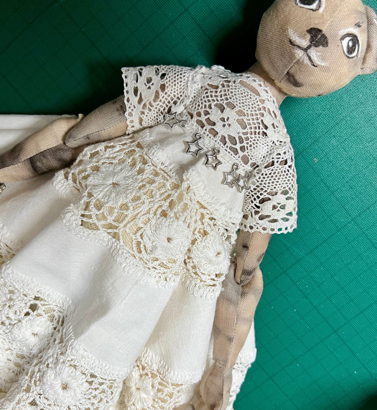 PUSSY WILLOW - a cloth kitty by Jan Horrox