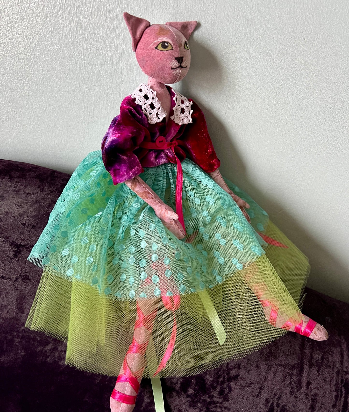 KATKINS - a cloth kitty made by Jan Horrox