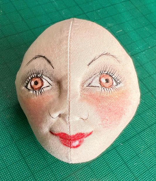 Cloth Doll Head made by Jan Horrox  34/24