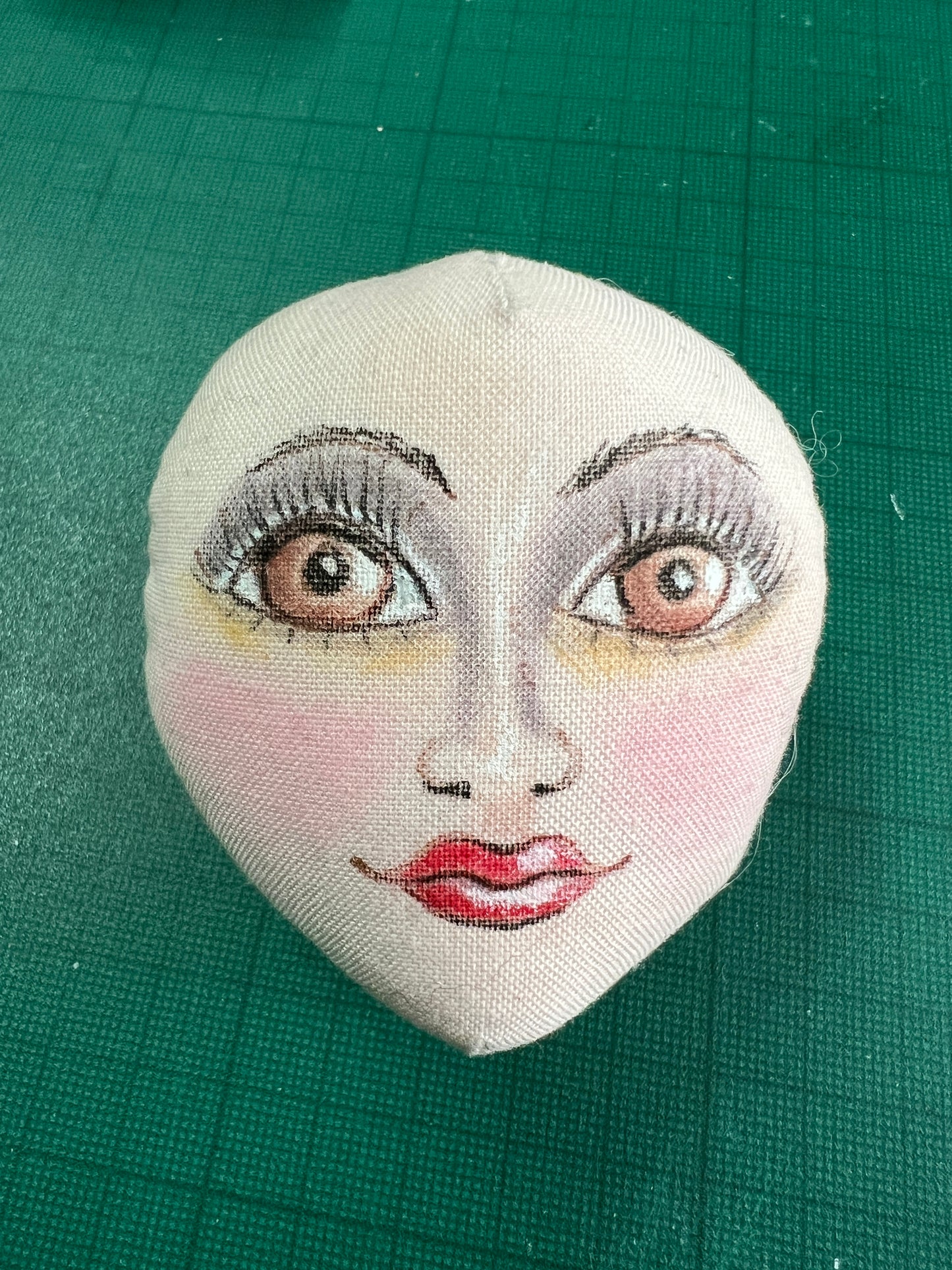 Doll Head Flat Face drawn by Jan Horrox 1/F/24