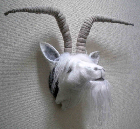 Goat With Horns Trophy Head - Paper Pattern -
